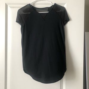 Black Lululemon shirt with mesh